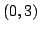 $(0, 3)$