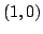 $(1, 0)$